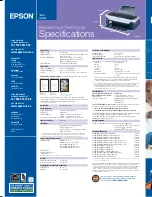 Preview for 8 page of Epson Stylus Photo 2100 Specifications