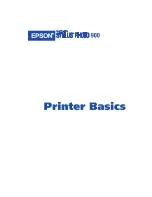 Epson Stylus Photo 900 Printer Basics Manual preview