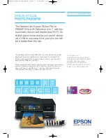 Epson Stylus Photo Printer PX800FW Specifications preview