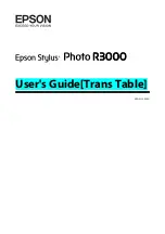 Epson Stylus Photo R3000 Series User Manual preview