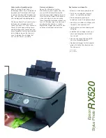 Preview for 3 page of Epson Stylus Photo RX520 Series Brochure & Specs