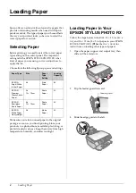 Preview for 4 page of Epson Stylus Photo RX520 Series Operation Manual