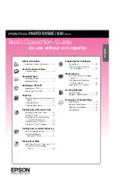 Epson STYLUS PHOTO RX585 Series Basic Operation Manual preview