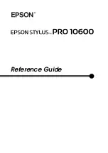 Epson Stylus Pro 10600 - UltraChrome Ink - Stylus Pro 10600 Print Engine Reference Manual preview