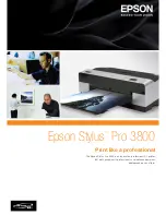 Epson Stylus pro 3800 portrait edition Specifications preview
