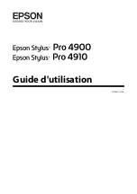 Epson Stylus Pro 4900 (French) Manual D'Utilisation preview