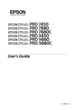 Preview for 1 page of Epson Stylus Pro 7450 User Manual