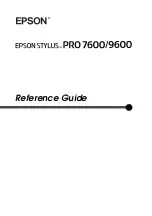 Epson Stylus Pro 7600 Photographic Dye Ink Reference Manual предпросмотр