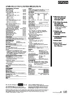 Preview for 1 page of Epson Stylus Pro XL Specifications