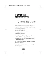 Preview for 1 page of Epson Stylus RIP Quick Setup Manual