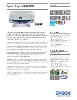 Epson Stylus SX438W Datasheet preview