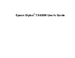 Preview for 1 page of Epson Stylus TX430W User Manual