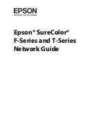 Epson SureColor F-Series Network Manual preview