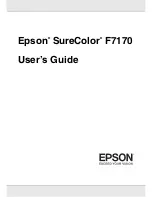 Preview for 1 page of Epson SureColor F7170 User Manual