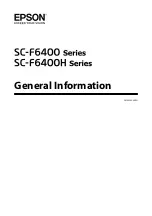 Epson SureColor SC-F6400 General Information Manual preview