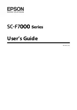 Epson SureColor SC-F7000 User Manual preview