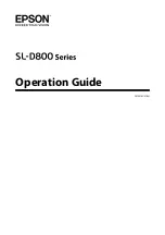 Preview for 1 page of Epson SureLab SL-D830 Operation Manual