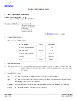 Epson T033620 Product Information Sheet preview