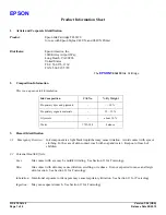 Preview for 1 page of Epson T036120 Product Information Sheet