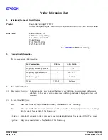 Epson T078220 Product Information Sheet preview