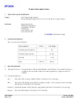 Preview for 1 page of Epson T099520 Product Information Sheet