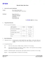 Epson T408011 Material Safety Data Sheet предпросмотр