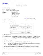 Предварительный просмотр 1 страницы Epson T464011 Material Safety Data Sheet