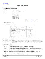 Предварительный просмотр 1 страницы Epson T537220 Material Safety Data Sheet