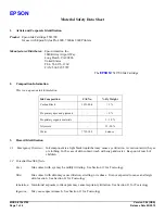 Epson T543700 Material Safety Data Sheet предпросмотр