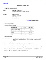 Epson T562500 Material Safety Data Sheet preview