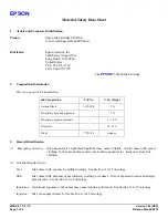 Epson T564100 Material Safety Data Sheet предпросмотр