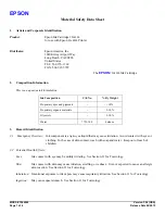 Предварительный просмотр 1 страницы Epson T564200 Material Safety Data Sheet