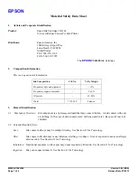 Epson T565300 Material Safety Data Sheet предпросмотр