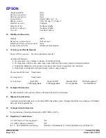 Preview for 3 page of Epson T605700 Material Safety Data Sheet