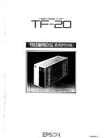 Epson TF-20 Technical Manual preview