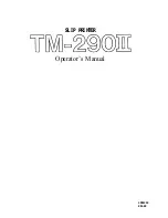 Preview for 1 page of Epson TM-290-II Operator'S Manual