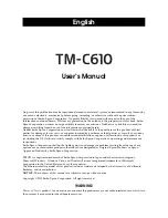 Preview for 3 page of Epson TM-C610 User Manual