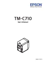 Epson TM-C710 User Manual preview