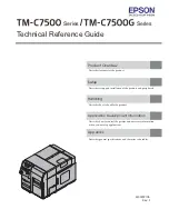 Preview for 1 page of Epson TM-C7500 Series Technical Reference Manual