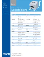 Preview for 3 page of Epson TM-J7000 Series Specifications