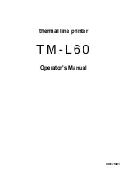 Preview for 1 page of Epson TM-L60 Operator'S Manual
