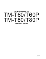 Epson TM-T60 Operator'S Manual preview