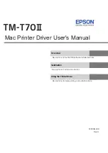 Epson TM-T70 II User Manual preview