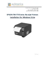 Preview for 1 page of Epson TM-T70 Installation Manual