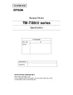 Preview for 1 page of Epson TM-T88III series Specification