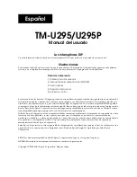 Preview for 34 page of Epson TM U295 - B/W Dot-matrix Printer User Manual