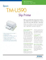 Preview for 1 page of Epson TM-U590 Series Brochure