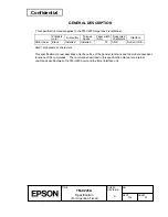 Preview for 6 page of Epson U220A - TM B/W Dot-matrix Printer Specification