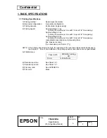 Preview for 11 page of Epson U220A - TM B/W Dot-matrix Printer Specification