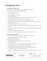 Preview for 7 page of Epson U295 - TM B/W Dot-matrix Printer User Manual